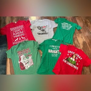 Men’s lot of Christmas tshirts medium